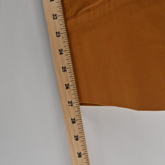 J CREW Pants Womens Size 4 Pleated Chino Straight Cropped Pant Burnt Caramel - Picture 11 of 12